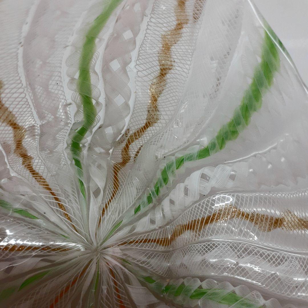 MURANO ヴィンテージ ムラノ 金彩 レース お碗 皿