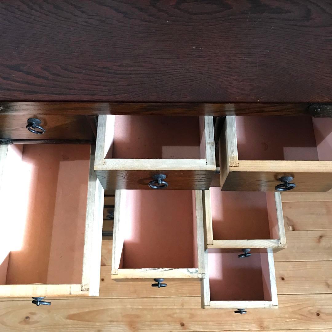 アンティーク日本伝統的な和風木製箪笥 薬箪笥18引き出し