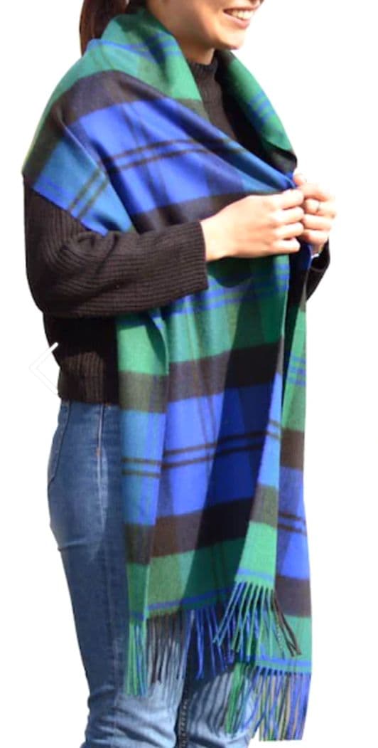 【美品】Johnstonsジョンストンズオブエルガンカシミヤ100%ストール