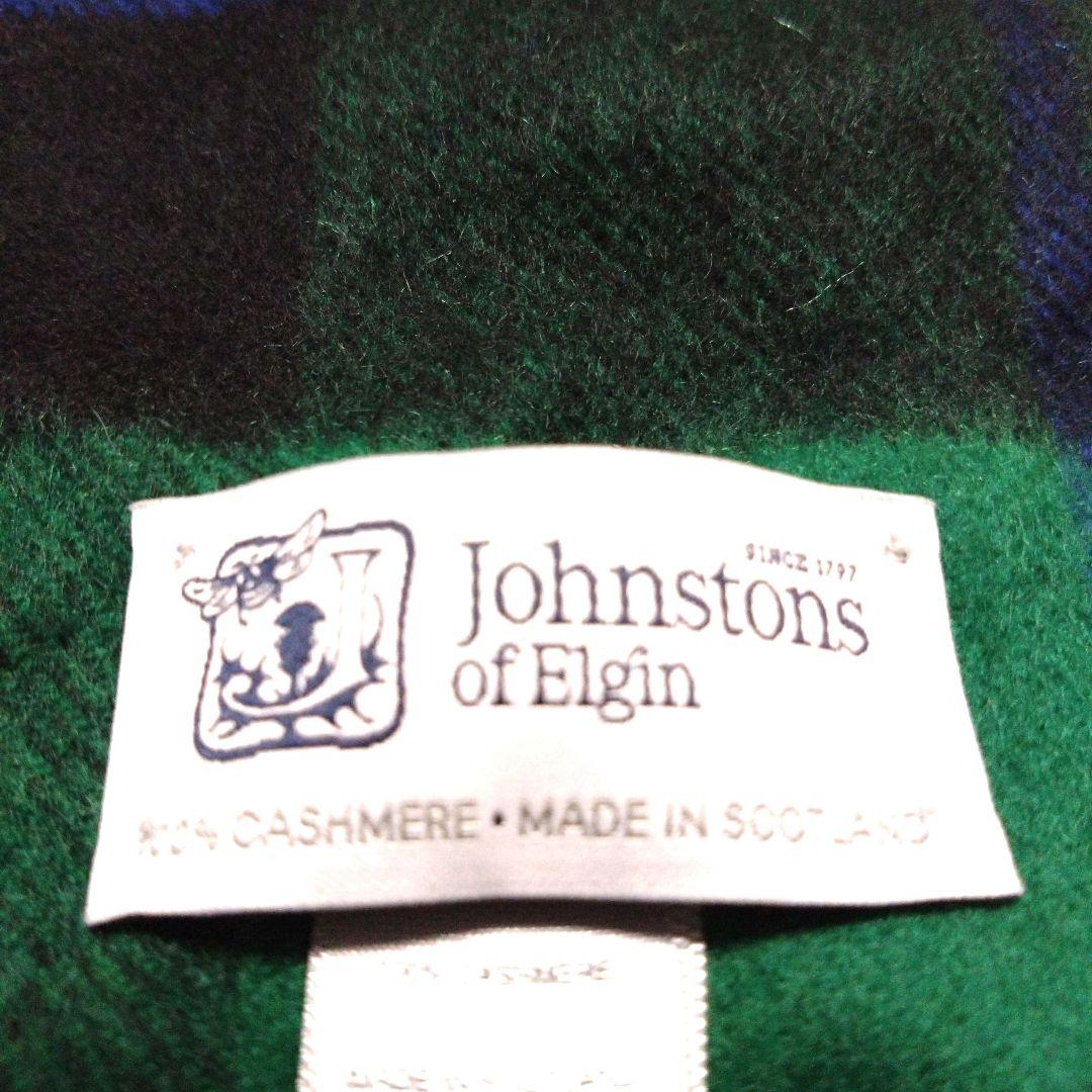【美品】Johnstonsジョンストンズオブエルガンカシミヤ100%ストール