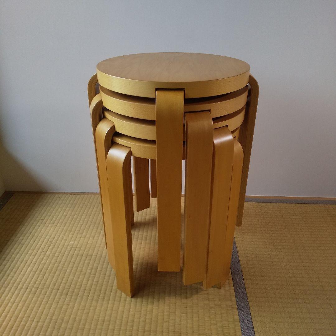 カンディハウス スツール 111s 矢萩喜従郞デザイン ４点セット