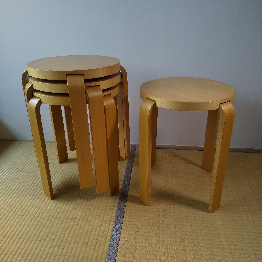 カンディハウス スツール 111s 矢萩喜従郞デザイン ４点セット