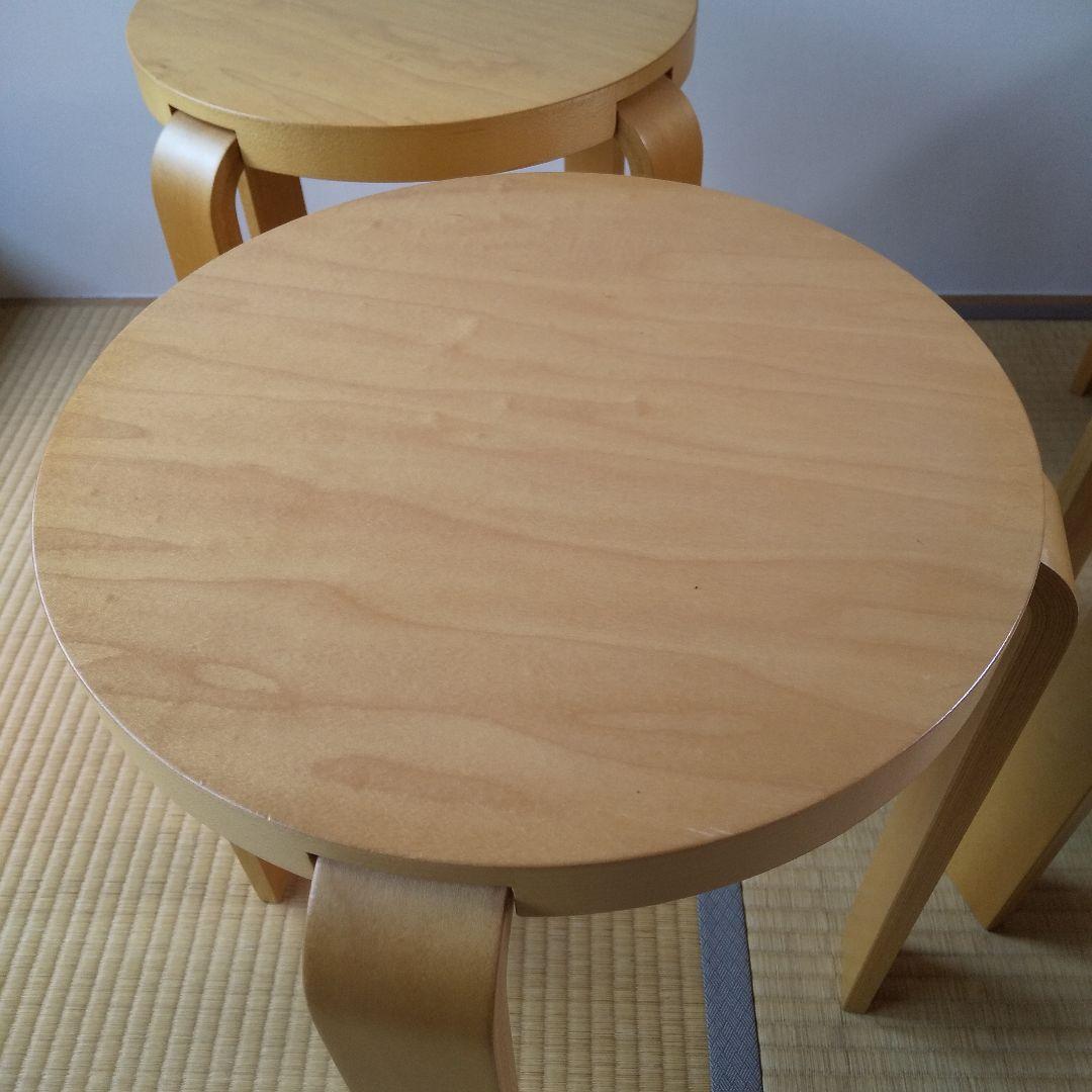 カンディハウス スツール 111s 矢萩喜従郞デザイン ４点セット