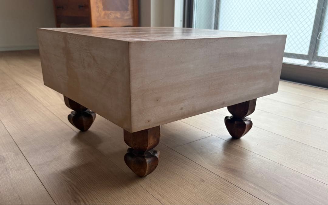 年代物をリフレッシュした木製碁盤　碁石付き