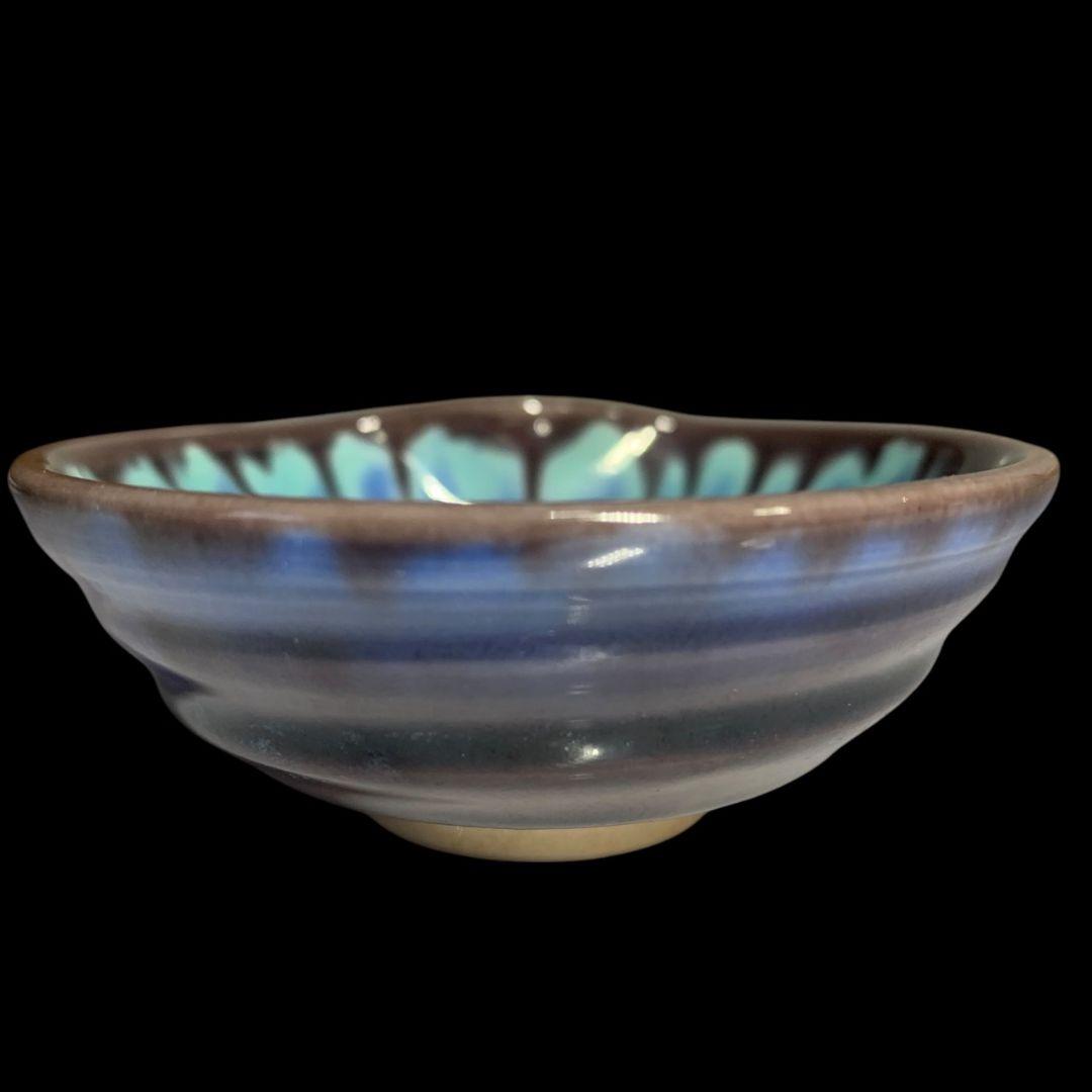 人間国宝 三代徳田八十吉 希少形 ぐい呑 盃 酒器 共箱 共布 しおり