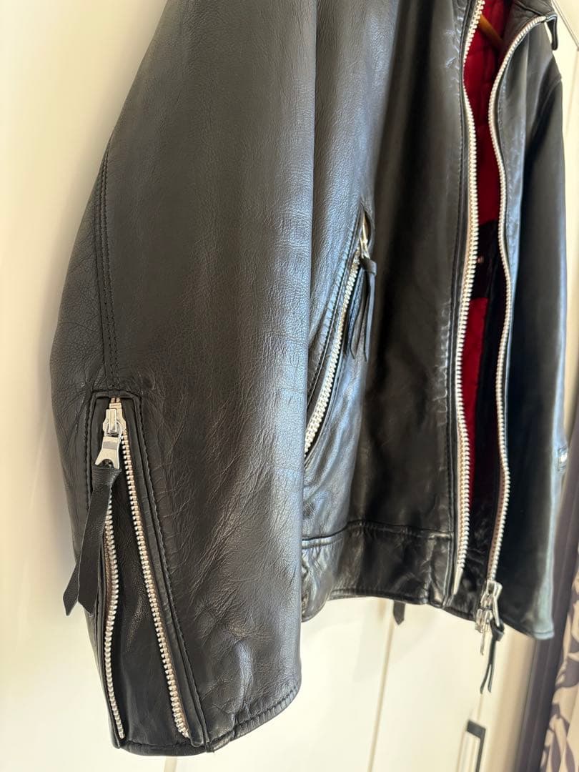 NANO universe ナノユニバース　シングルライダースジャケット 黒