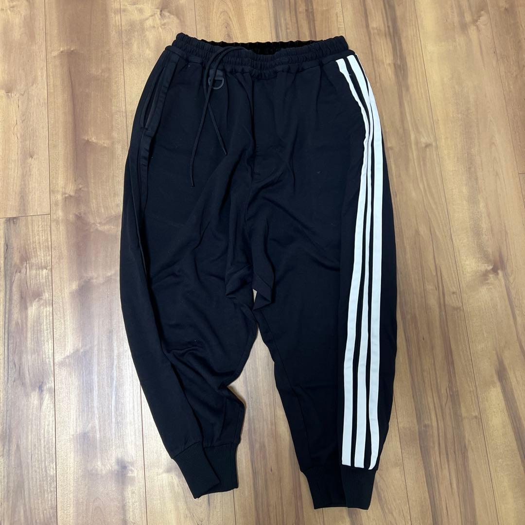 Y-スリーストライプス　サルエルパンツ　ブラック