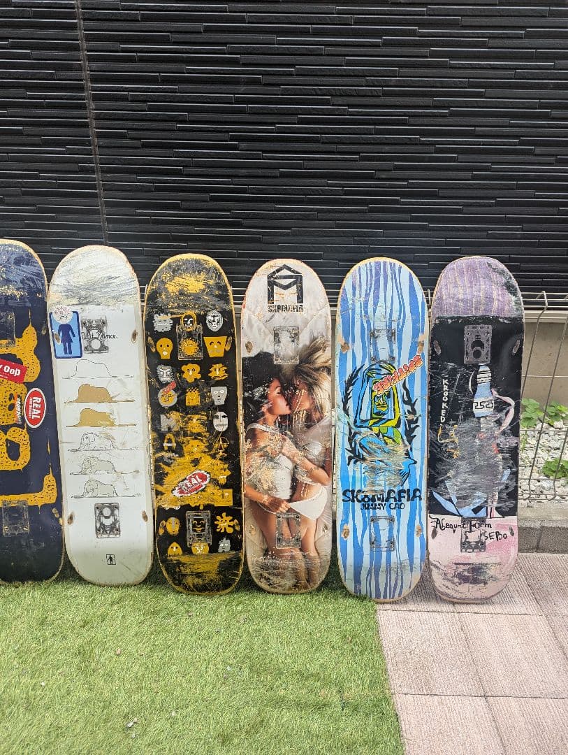 スケートボード廃デッキセット 10枚