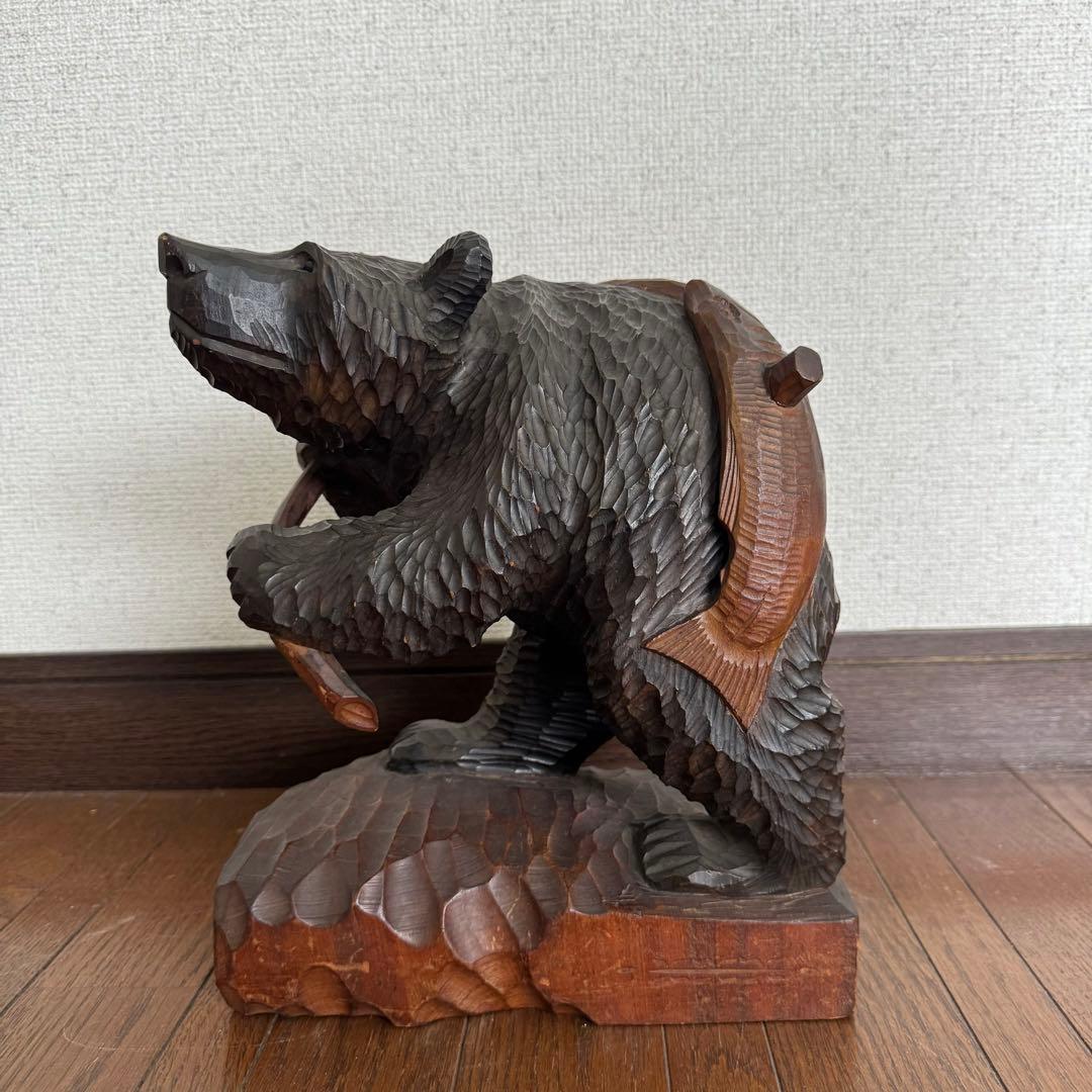 北海道 木彫り 熊 アイヌ 民藝 置物 古道具 ビンテージ お土産 民芸品