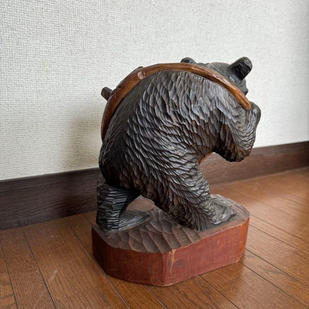 北海道 木彫り 熊 アイヌ 民藝 置物 古道具 ビンテージ お土産 民芸品