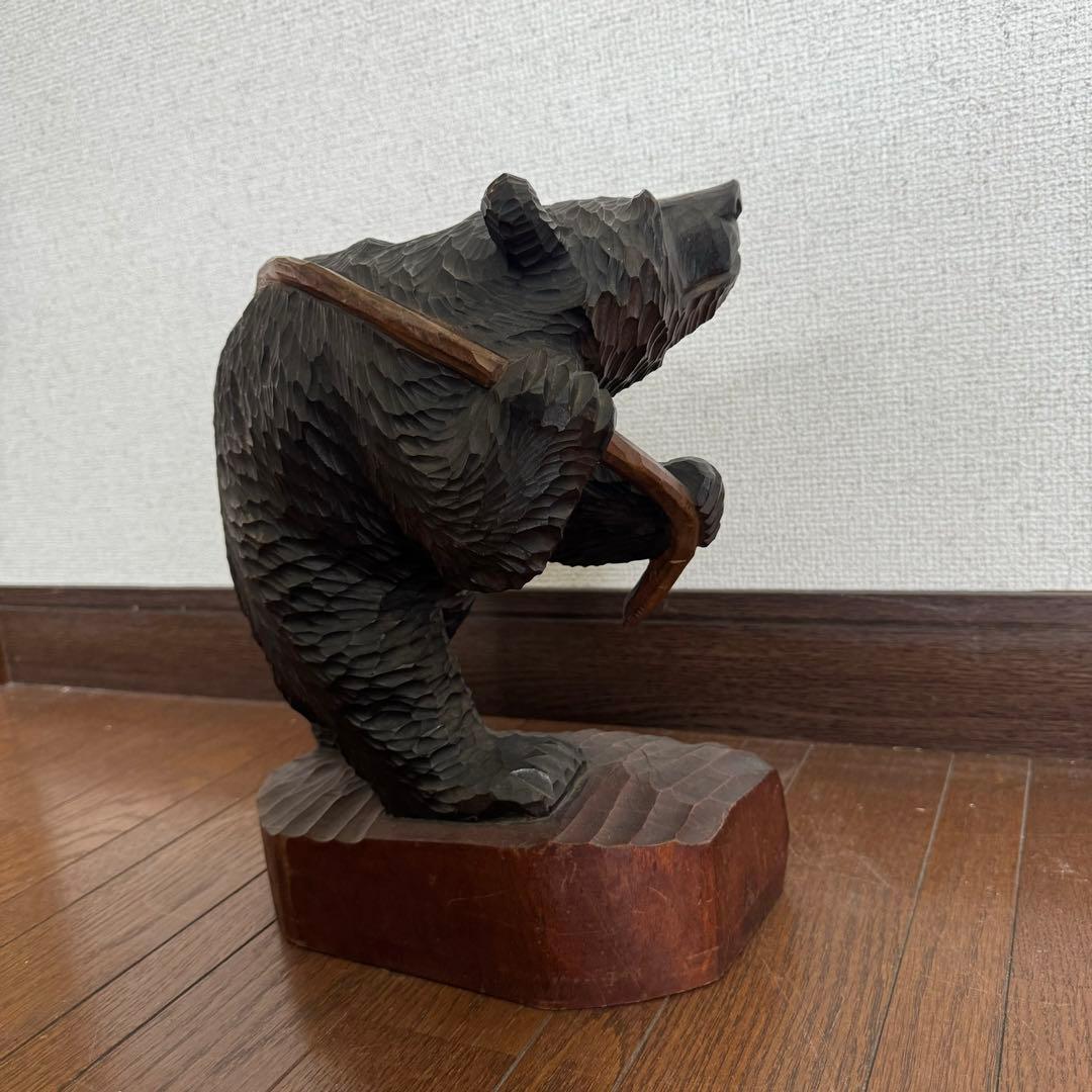 北海道 木彫り 熊 アイヌ 民藝 置物 古道具 ビンテージ お土産 民芸品