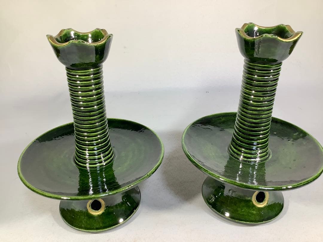 夜咄　燭台　一対　茶道具　送料無料