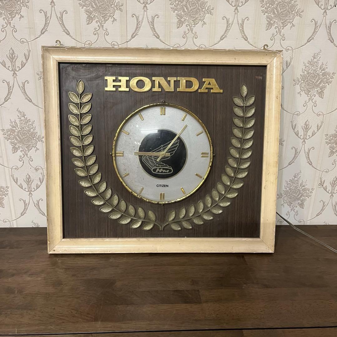 【アンティーク】当時物 HONDA ホンダ 壁掛け時計 店頭用 ノベルティ 希少