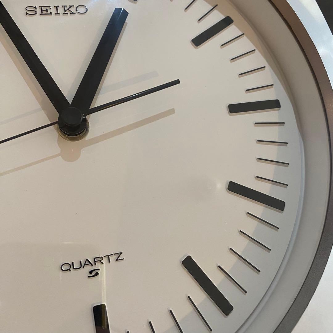 SEIKO リペイント　壁掛時計 ミッドセンチュリー　昭和レトロ　シルバー