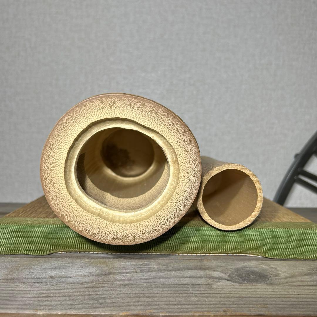 東大寺　二月堂焼印　竹花入　竹一重切花入れ　花器　茶道具