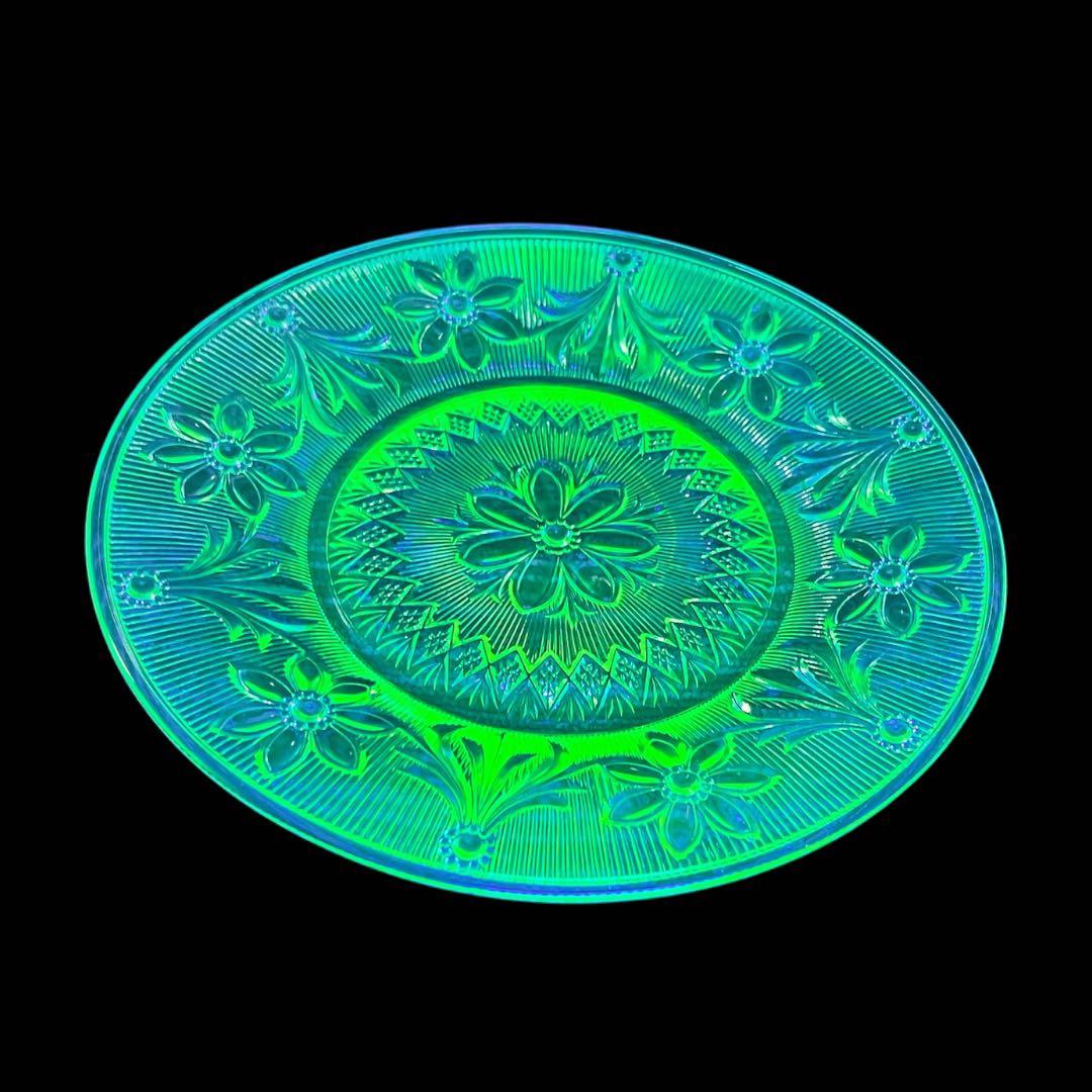 値下げ❣️インディアナ グラス社　ティエラ シャンティリー　ウランガラス