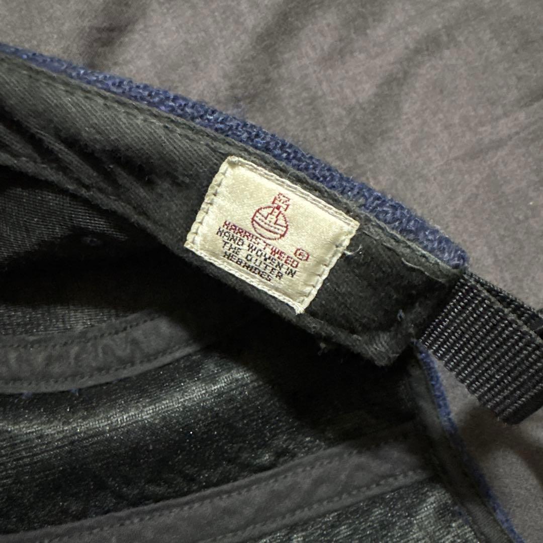 Supreme ネイビーキャップ ハリスツイード