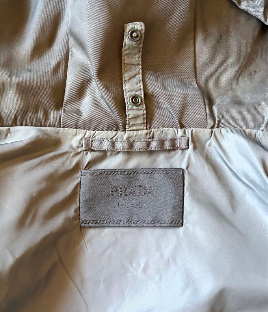 PRADA プラダ インナー付きナイロンアウター グレー サイズ44 メンズ