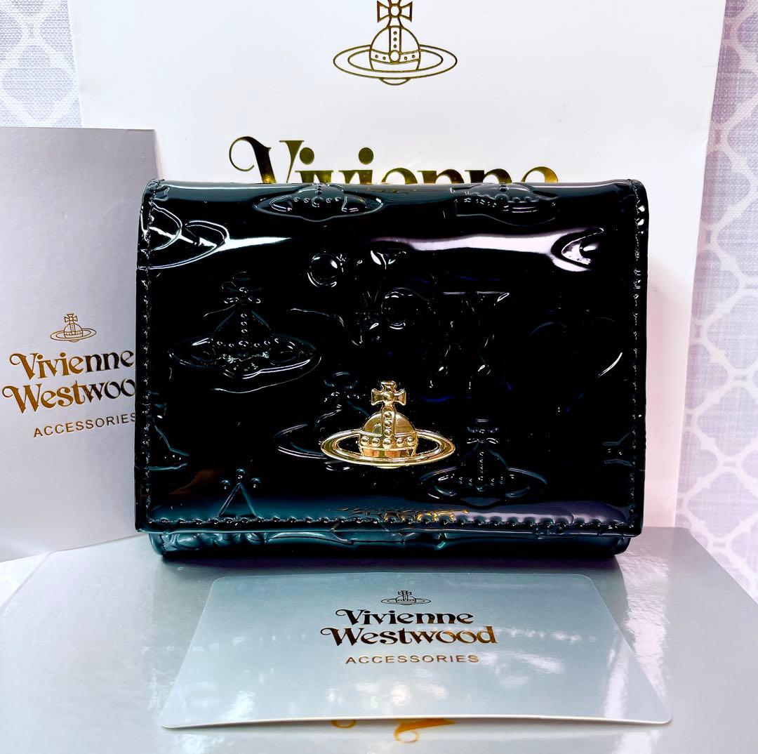 【大人気✨️ショッパー付】新品 Vivienne Westwoodエナメル 黒