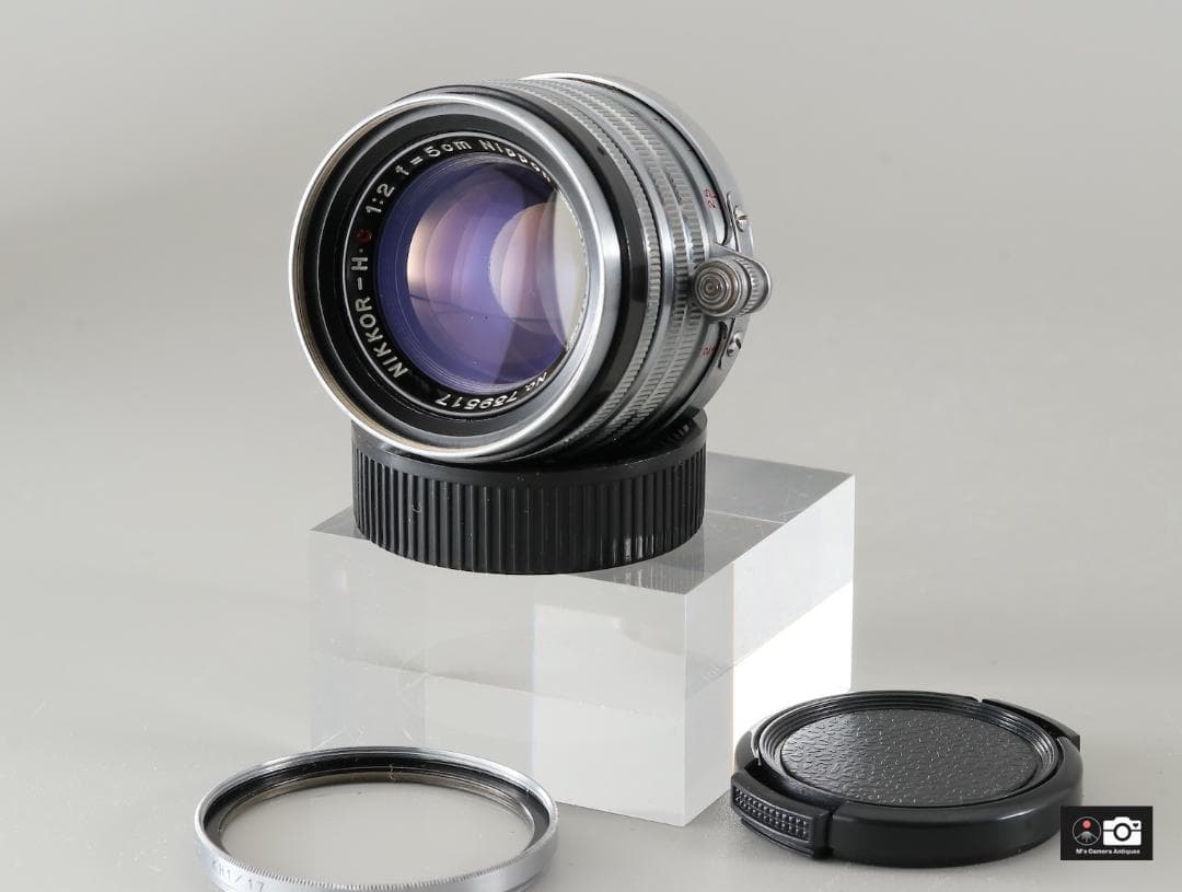 美品Nikkor H C 5ｃm F/2 黒帯ライカＬ３９レンズ整備済２