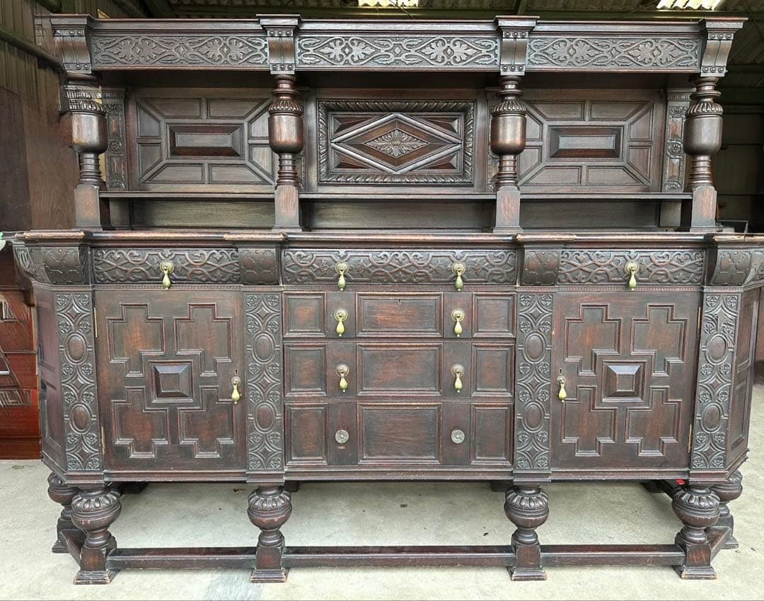 【引取希望】英国 ヴィクトリアン様式 アンティーク サイドボード