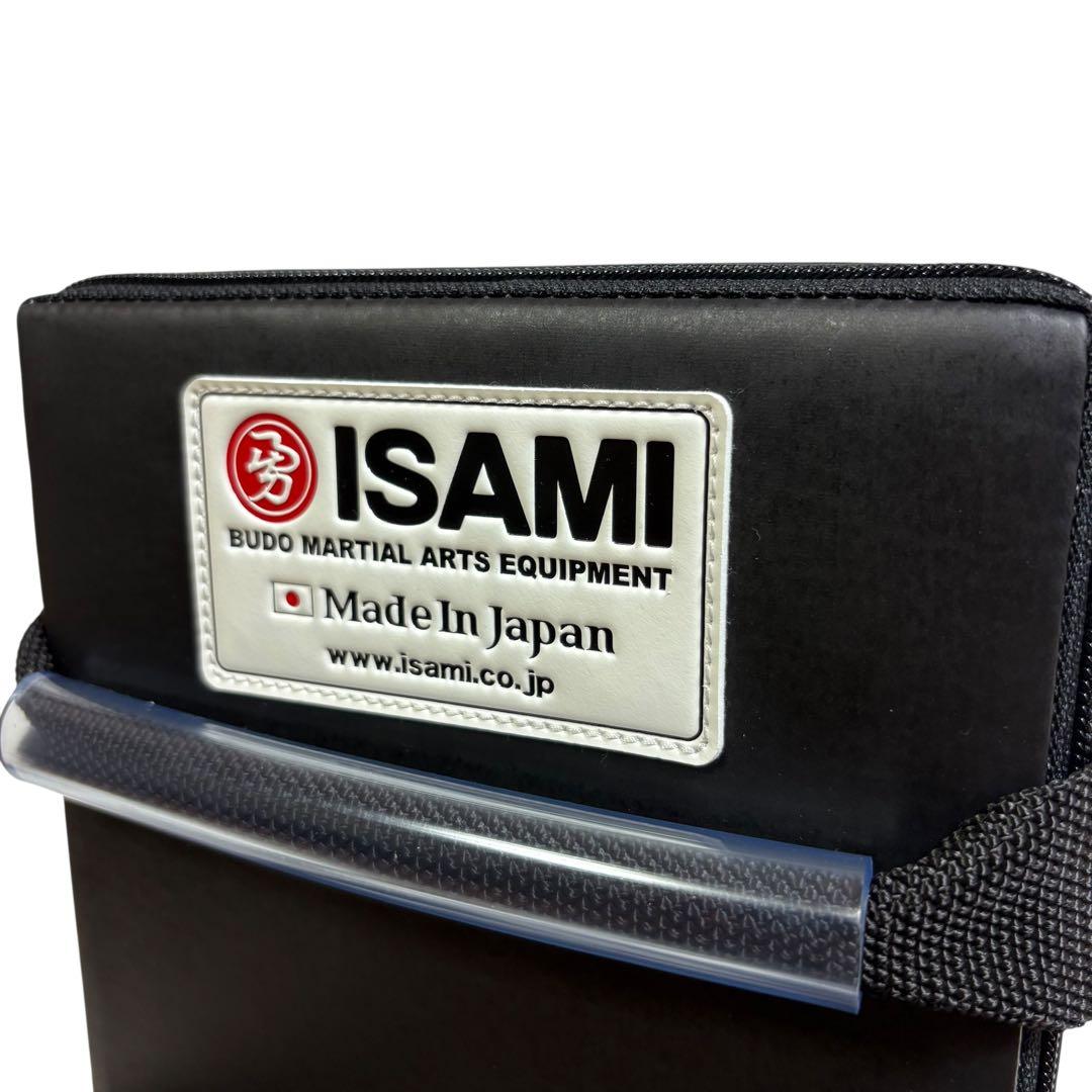 【美品】ISAMI キックミット ブルー ブラック 空手 キックボクシング