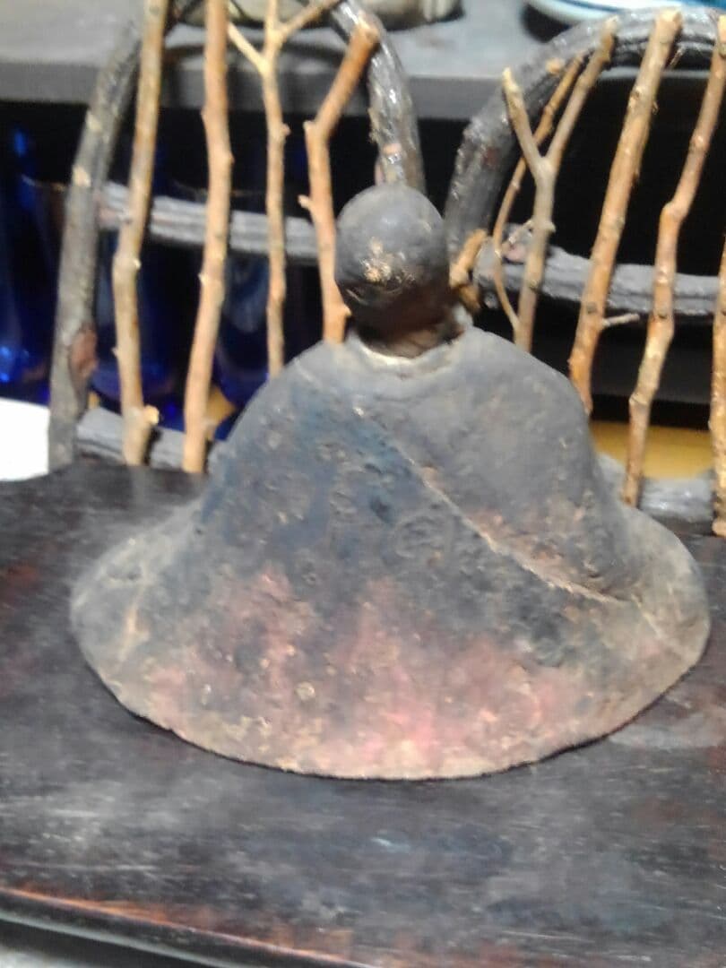 ♥陶製　とても古い　仏像　２　座像　仏壇　仏具　骨董品