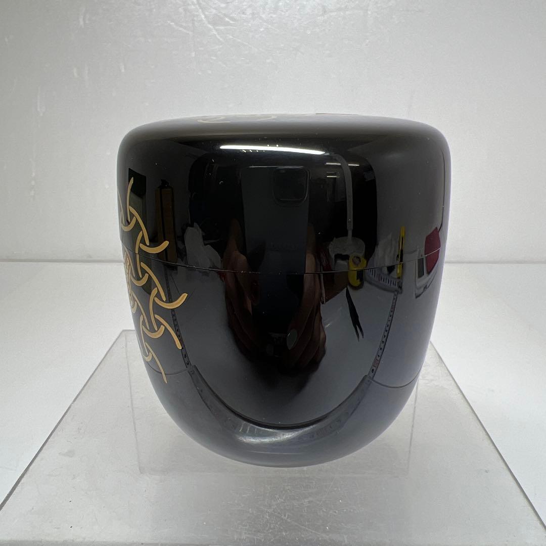 荒井喜峰　独楽継蒔絵　中棗　共箱　高さ約7㎝　東里7-1015☆2F