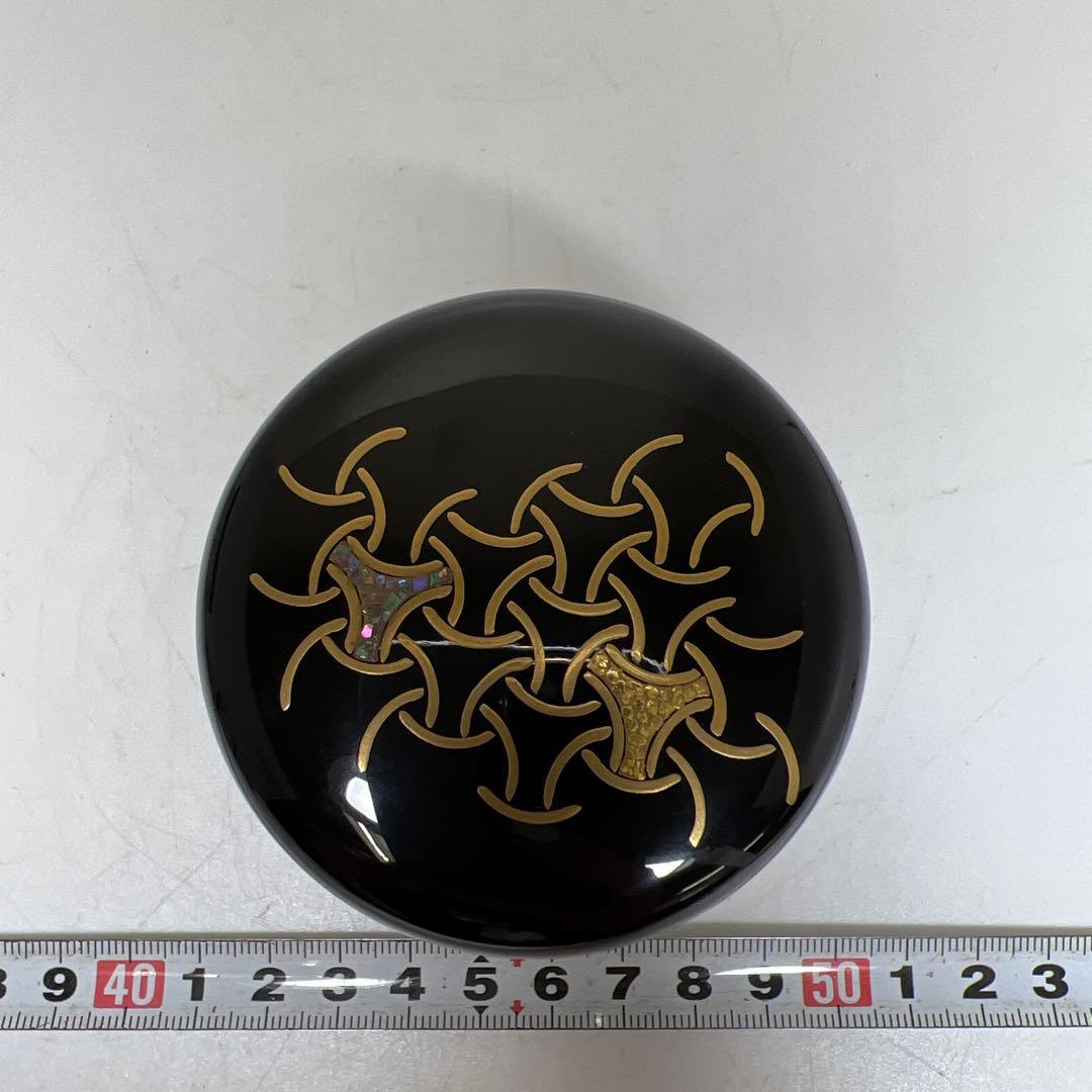 荒井喜峰　独楽継蒔絵　中棗　共箱　高さ約7㎝　東里7-1015☆2F