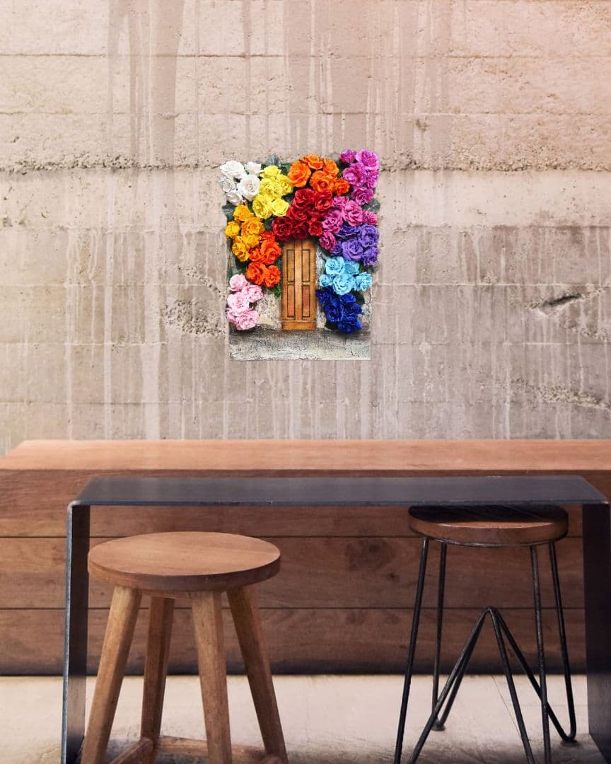 油絵 油彩 油彩画 絵 絵画 【rose door】