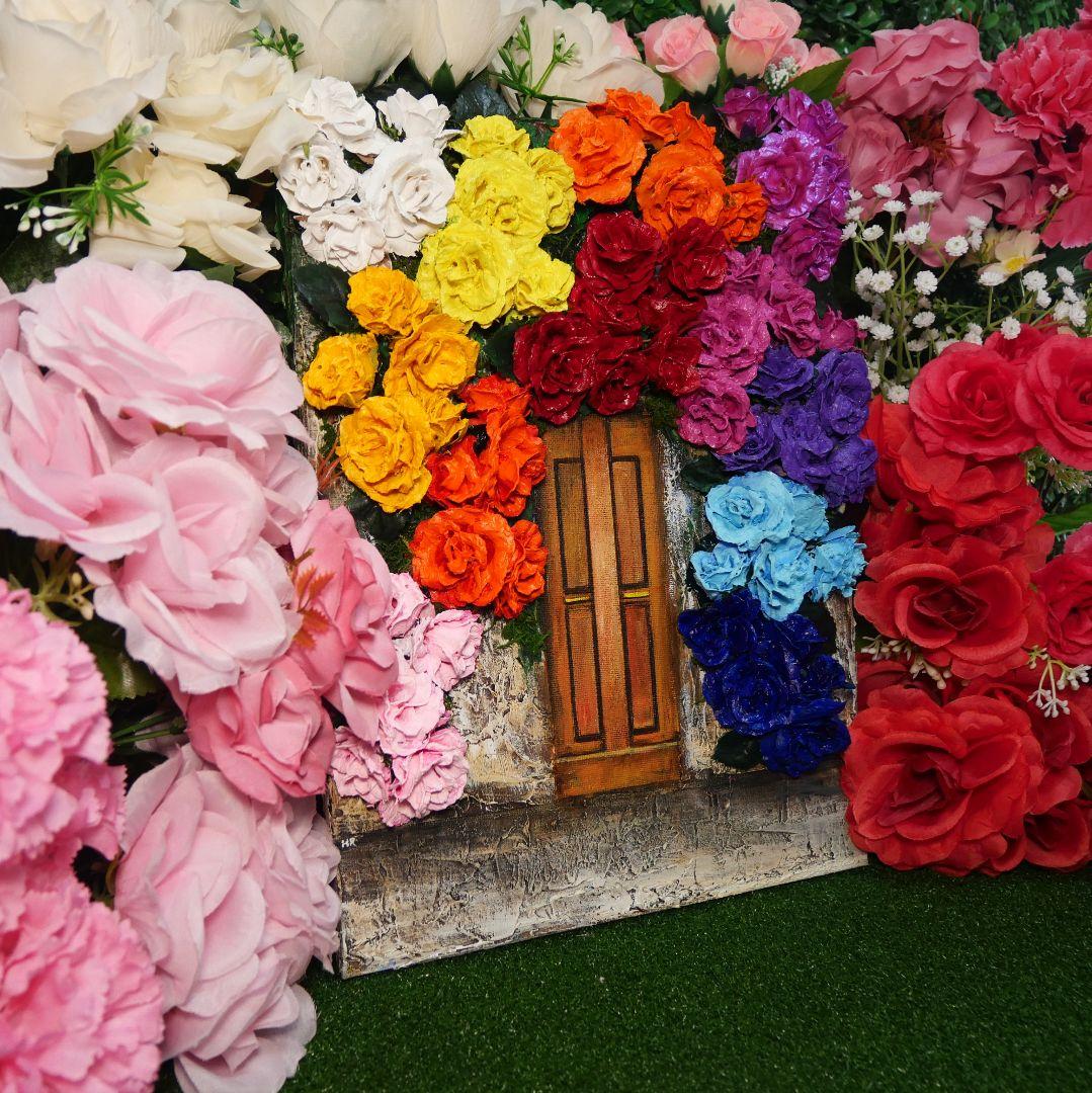 油絵 油彩 油彩画 絵 絵画 【rose door】