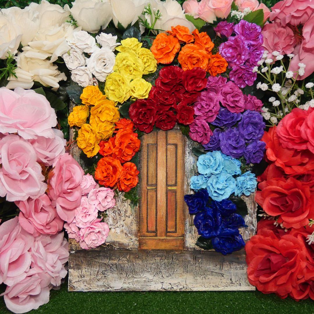 油絵 油彩 油彩画 絵 絵画 【rose door】