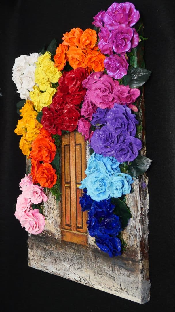 油絵 油彩 油彩画 絵 絵画 【rose door】