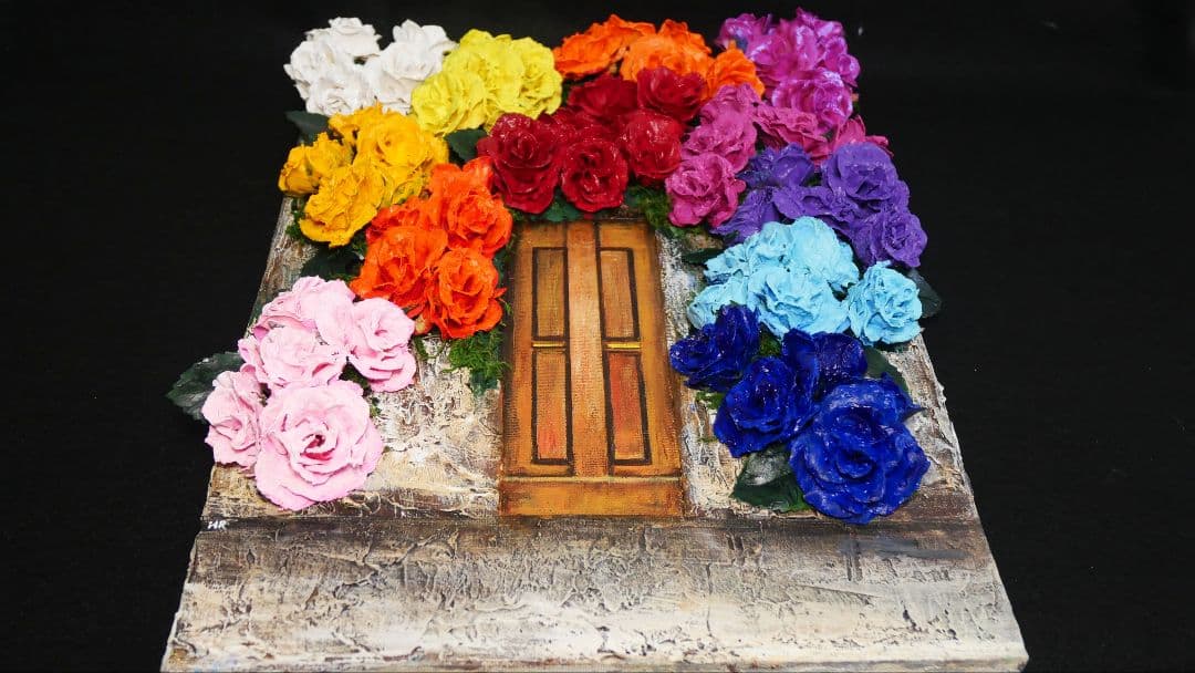 油絵 油彩 油彩画 絵 絵画 【rose door】