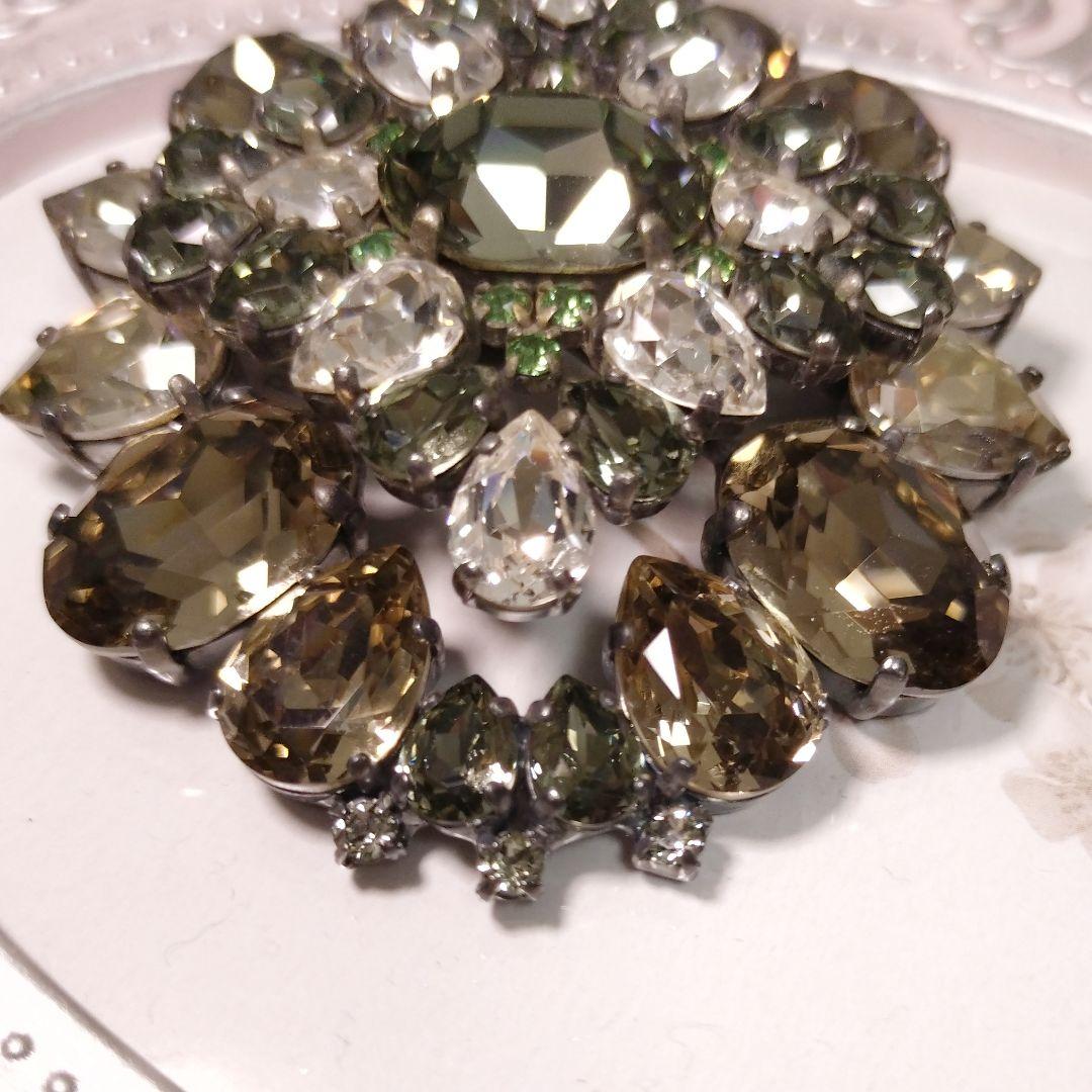 ✨激レア 美品 ＦＯＸＥＹ ブローチ　EKA TERINA　ブラウン グリーン