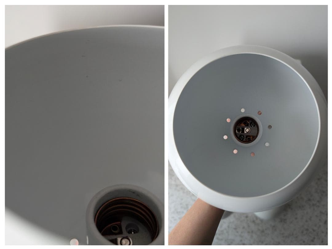 00s OLD 3灯 メタル ボールライト ペンダントランプ 白 スペースエイジ