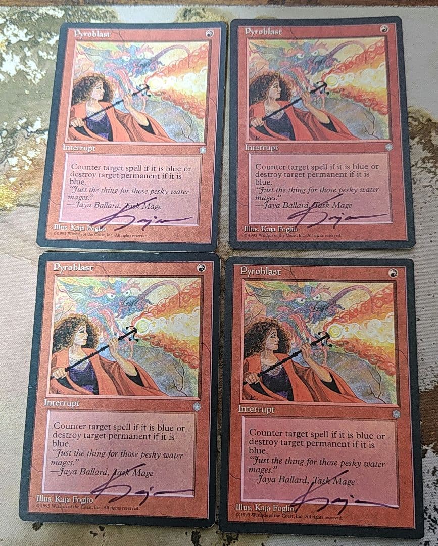 MtG 紅蓮破 ICE英 サインド 4枚