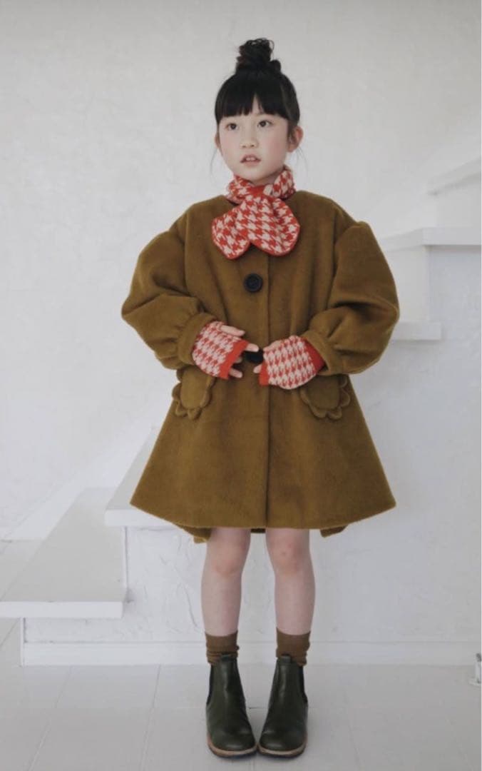 【新品未使用】ランタンスリーブコート　オリーブ