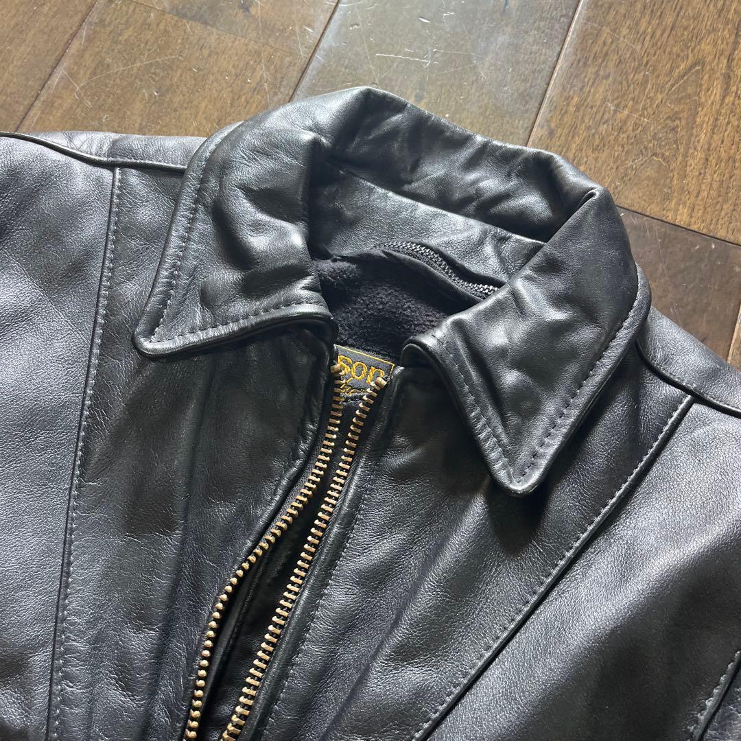 VANSONバンソン　シングルライダースジャケット