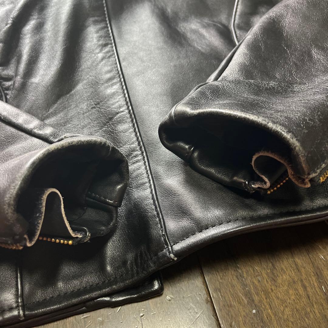 VANSONバンソン　シングルライダースジャケット