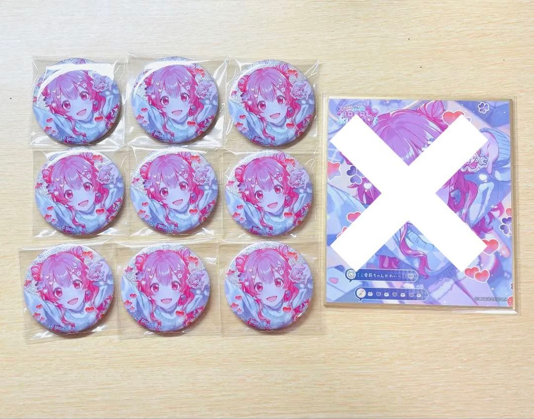 プロセカ 桃井愛莉 色紙 缶バッジ