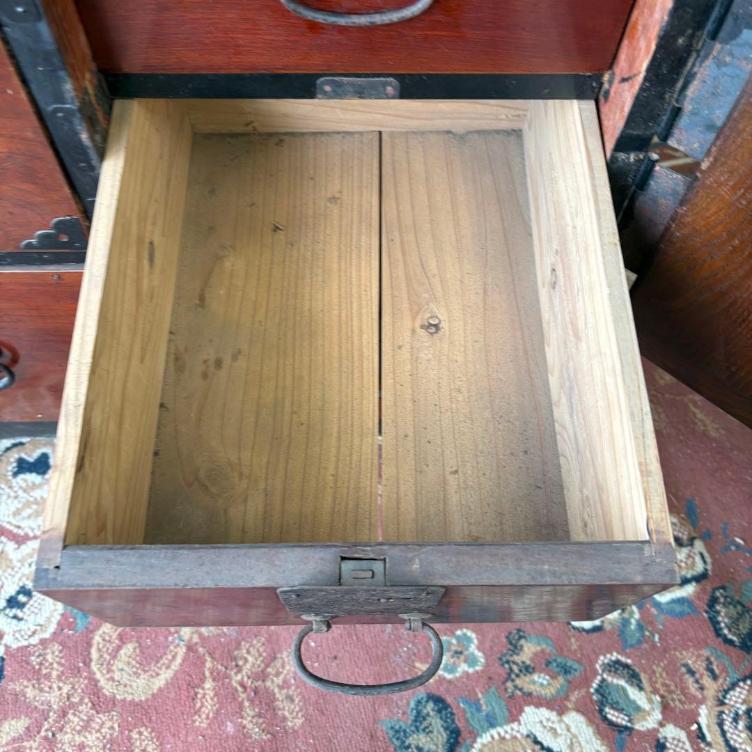昭和レトロ 古家具 大型 仙台箪笥 4段9杯 引き出し箪笥 和箪笥 ビンテージ