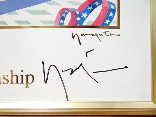 美品 ヒロ・ヤマガタ USオープン 印刷ポスター 直筆サイン入り ゴルフ