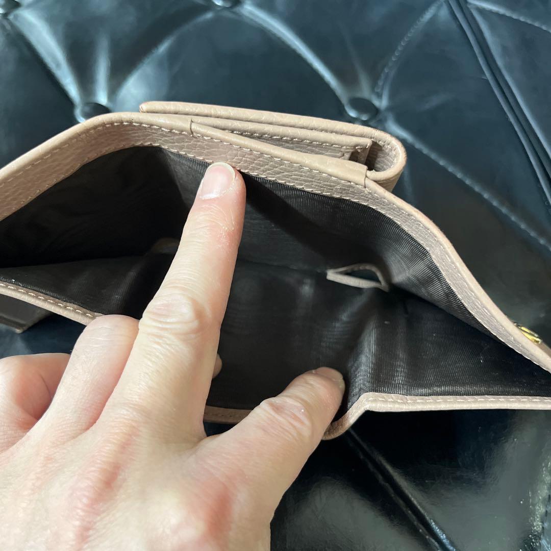 GUCCI ベージュ 三つ折り財布　ダブルg