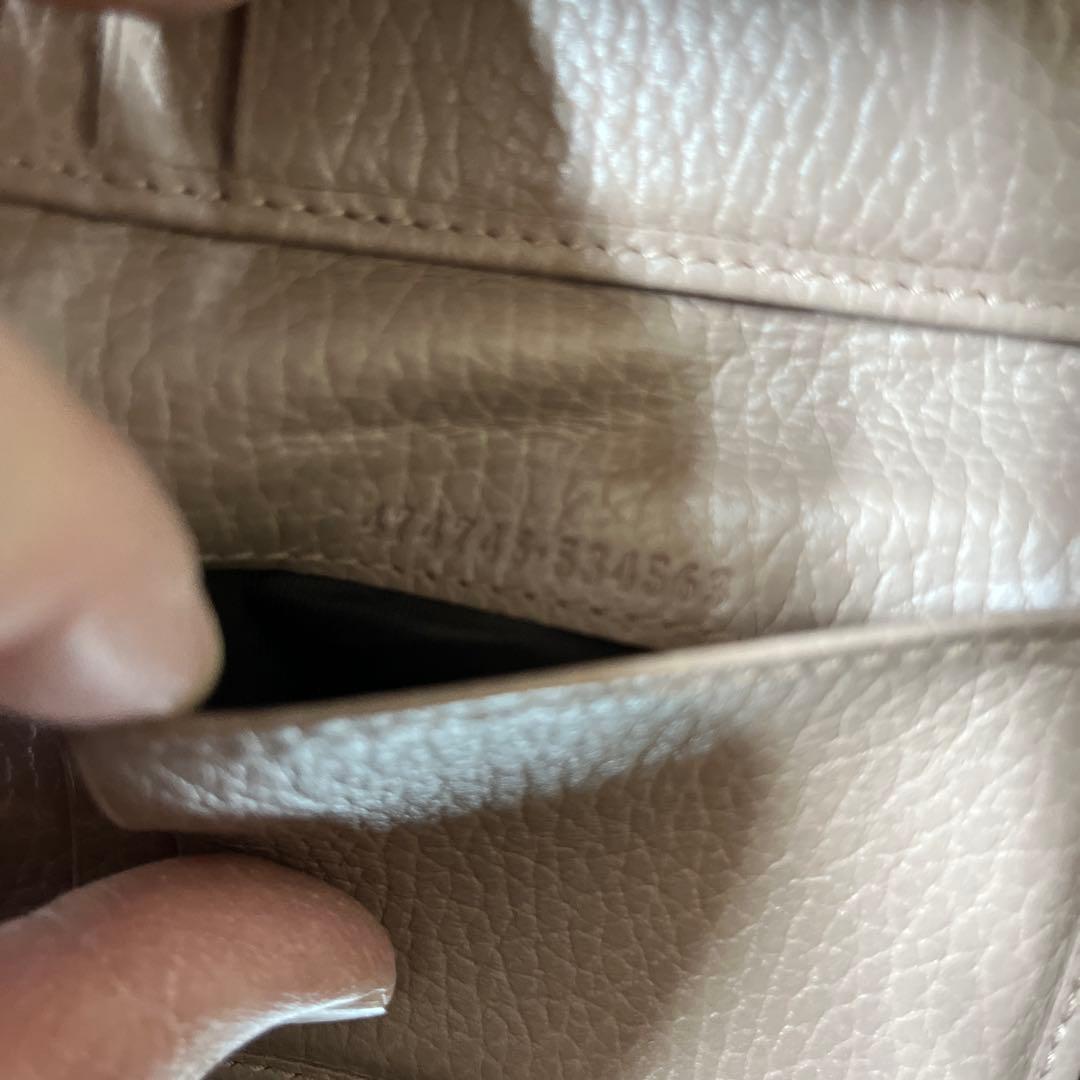 GUCCI ベージュ 三つ折り財布　ダブルg