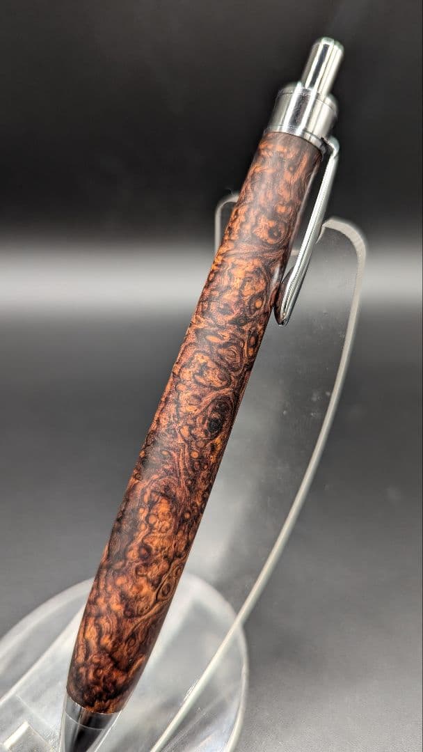 327ペン工房翌檜　超極上　ホンジュラスローズウッド　瘤杢　木軸シャーペン