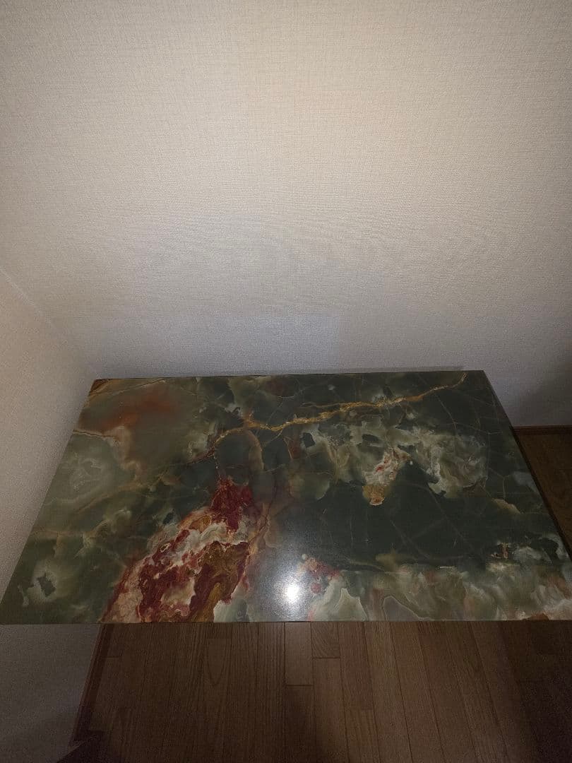 アンティーク　テーブル　大理石　真鍮