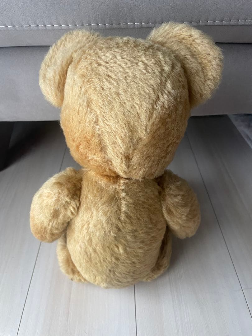 英国製MERRYTHOUGHTメリーソートヴィンテージ テディベアぬいぐるみ赤目