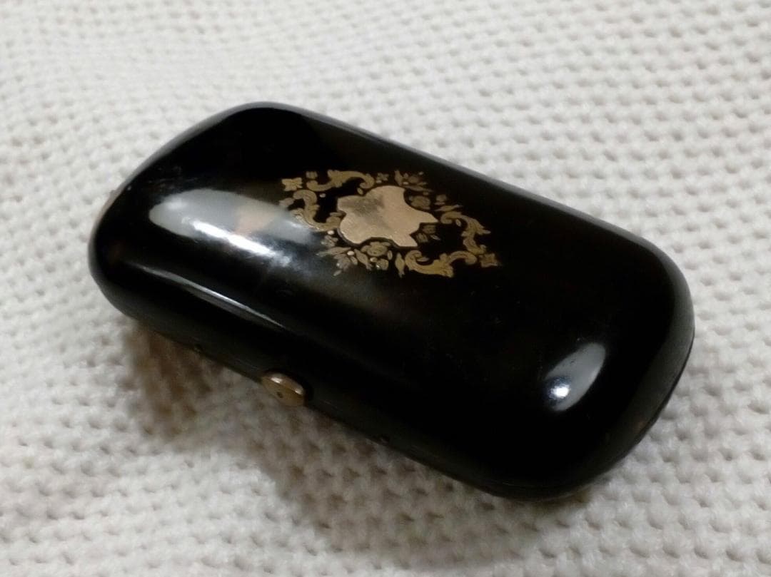 骨董品 鼈甲アンティーク小物入れ ウミガメ模様