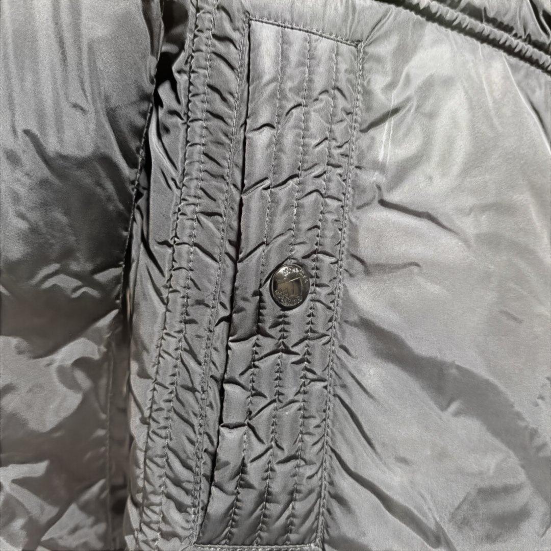 ロ*口様 モンクレール レザー×ナイロン ダウン ライダース ジャケット BAH